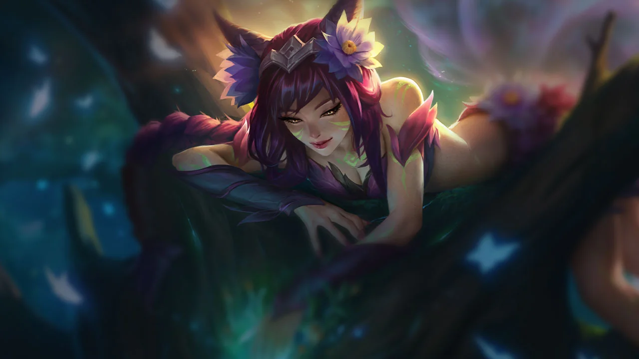 Elderwood Ahri splash art