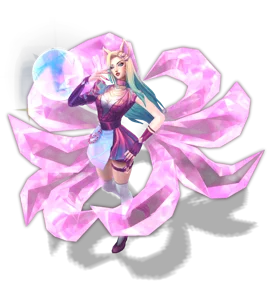 KDA ALL OUT Ahri Rose Quartz chroma