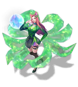 KDA ALL OUT Ahri Emerald chroma