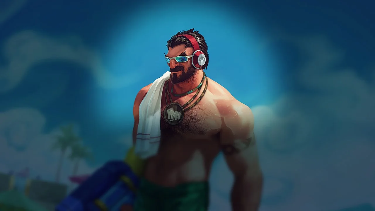 Pool Party Graves splash art