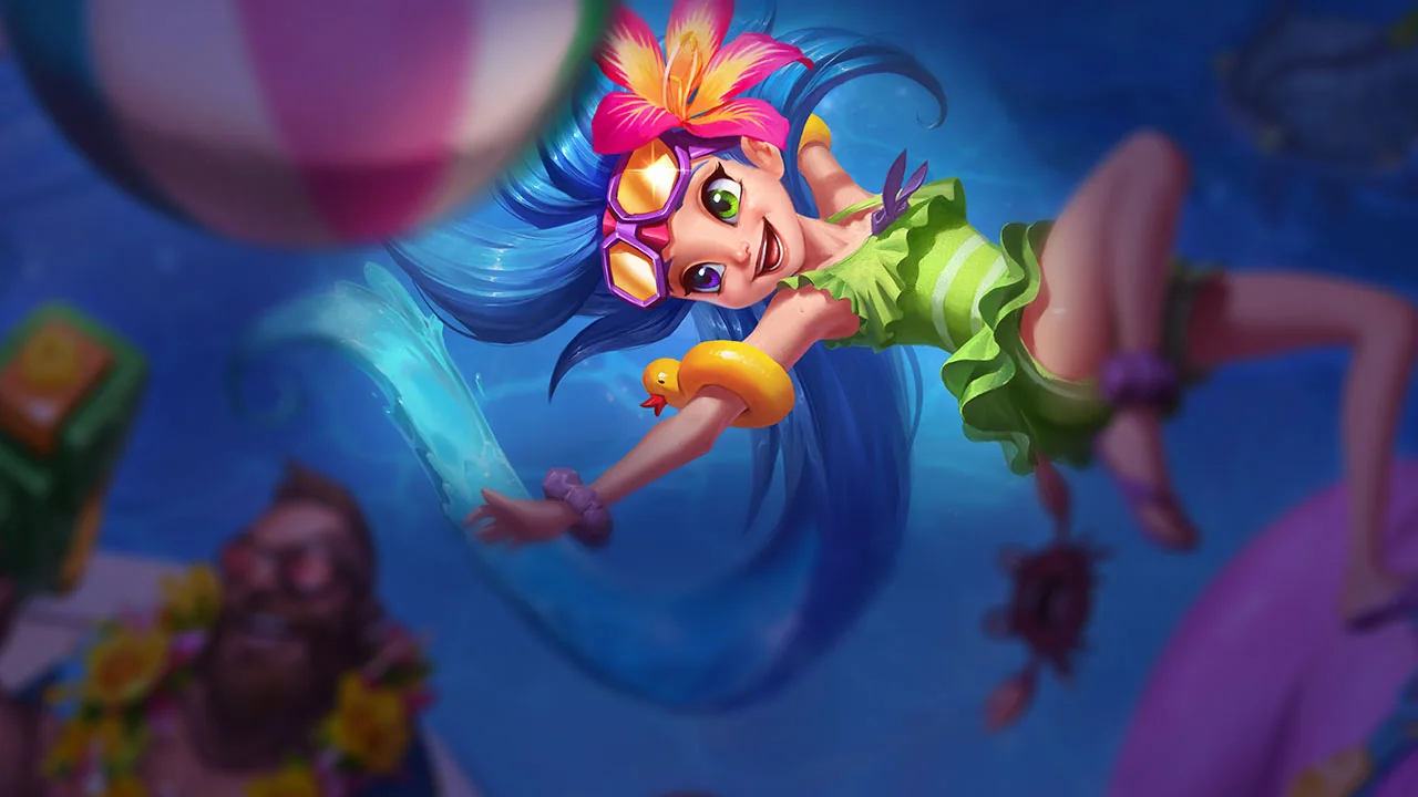 Pool Party Zoe splash art