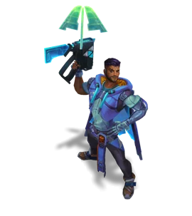 Cyber Pop Akshan Sapphire chroma