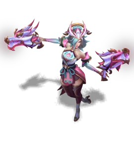 Porcelain Miss Fortune Rose Quartz chroma