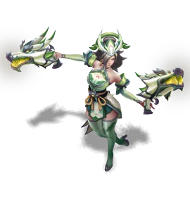 Porcelain Miss Fortune Peridot chroma