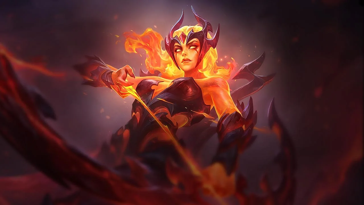 Infernal Ashe splash art