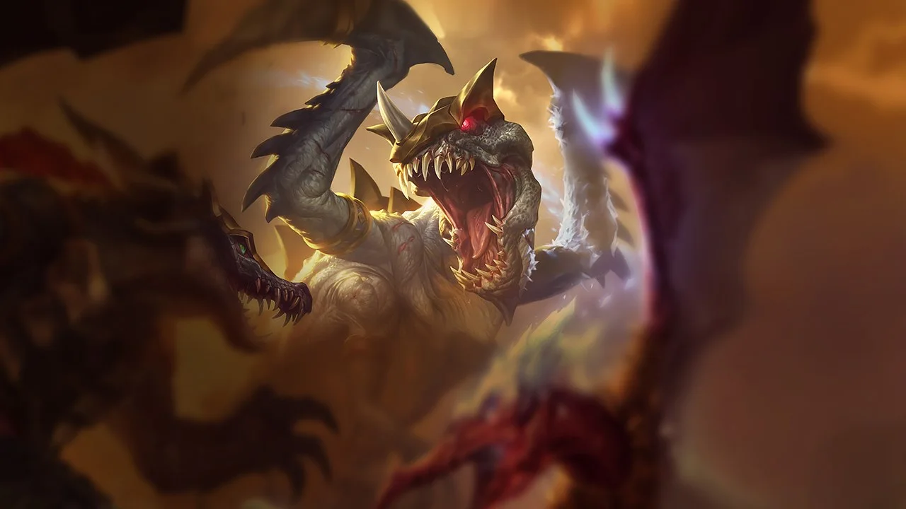 Prehistoric Cho'Gath splash art