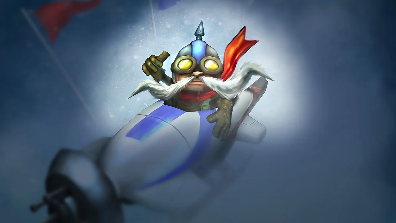 Ice Toboggan Corki splash art