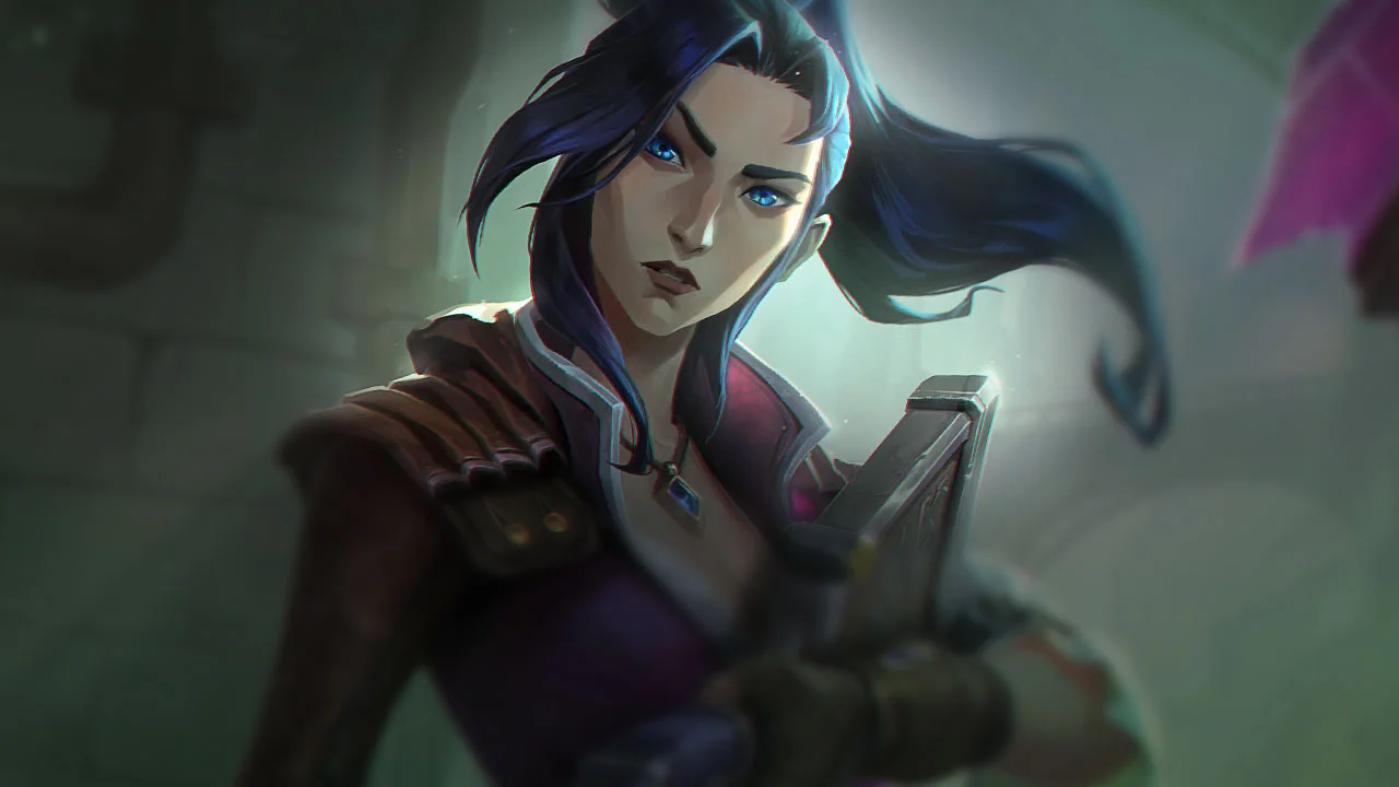 Arcane Enforcer Caitlyn splash art