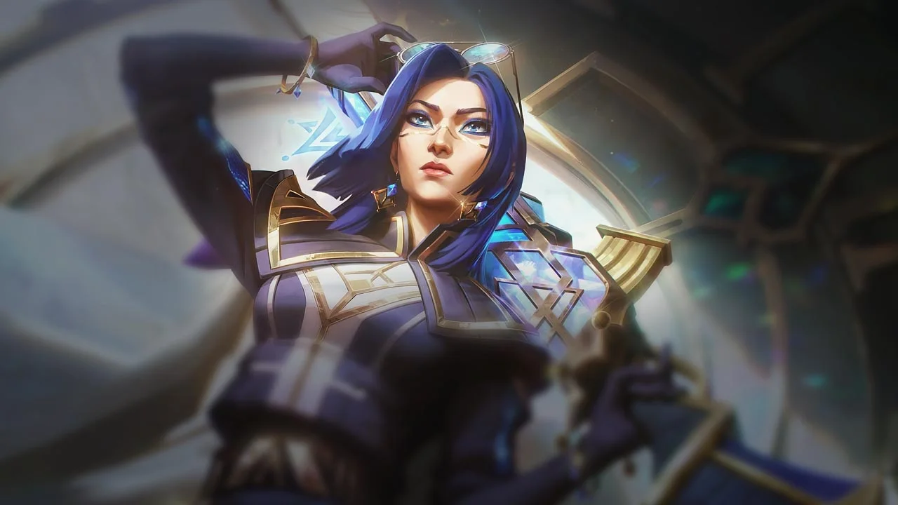 Prestige Arcane Commander Caitlyn splash art