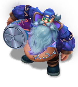Music Fan Gragas Sapphire chroma