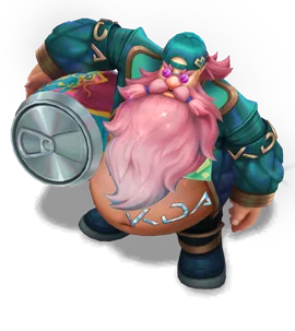 Music Fan Gragas Turquoise chroma