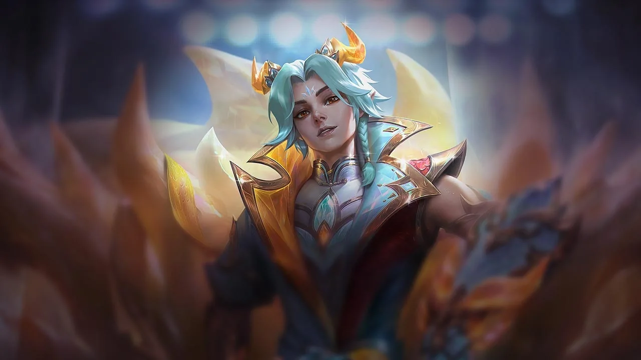 Prestige Heavenscale Ezreal splash art