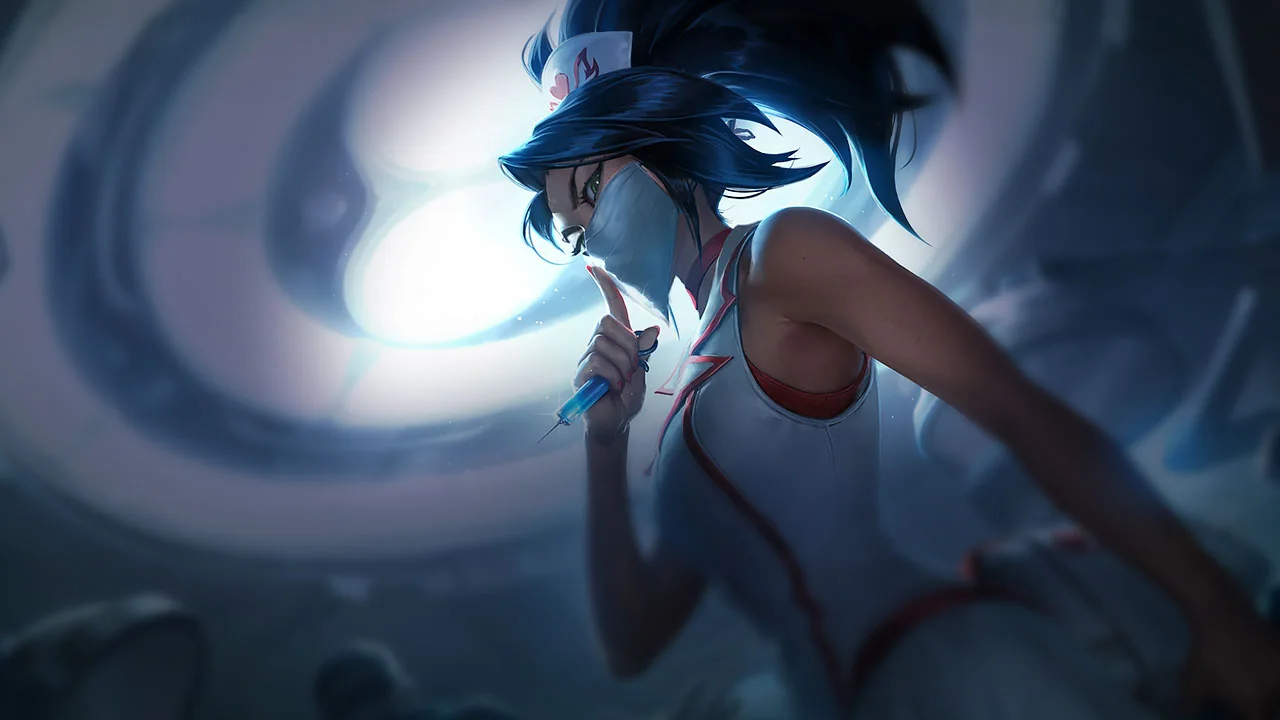 Nurse Akali splash art