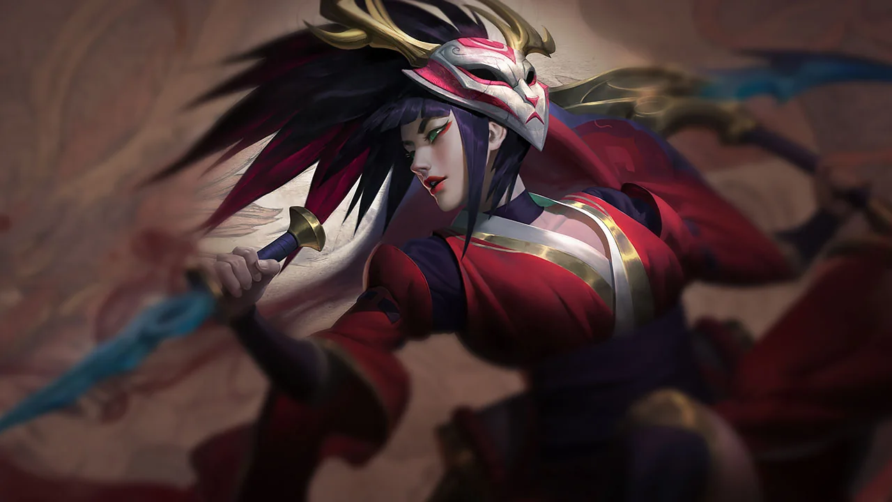 Blood Moon Akali splash art